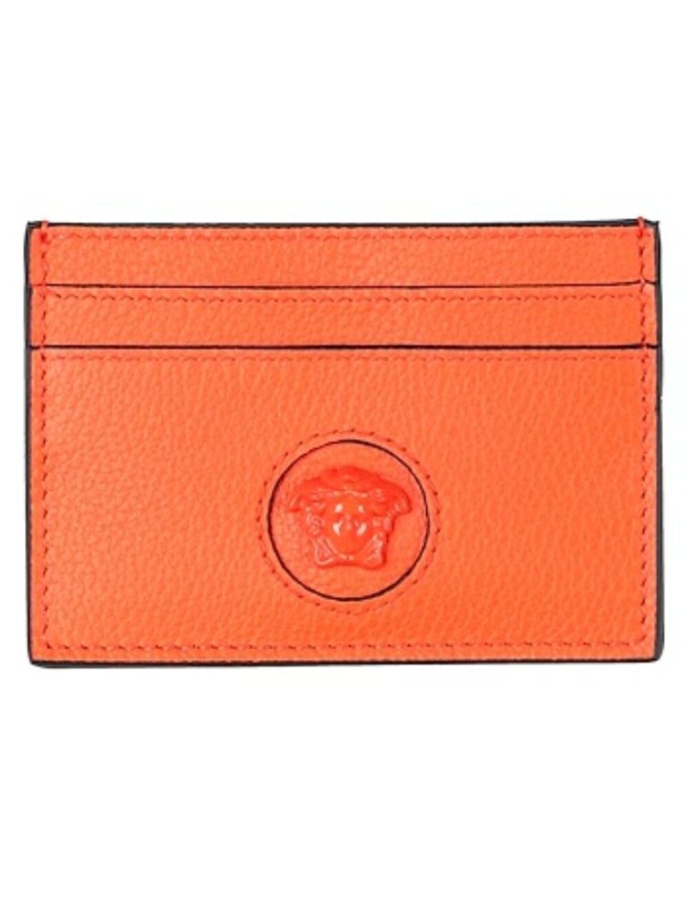 Versace Medusa Credit Card Holder in orange